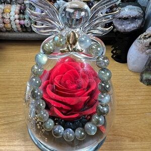 Labradorite Beaded Bracelet 9.3MM 7”Natural Quartz Crystal Strong Flash